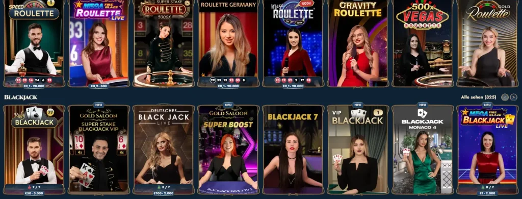 Live Spiele im Überblick